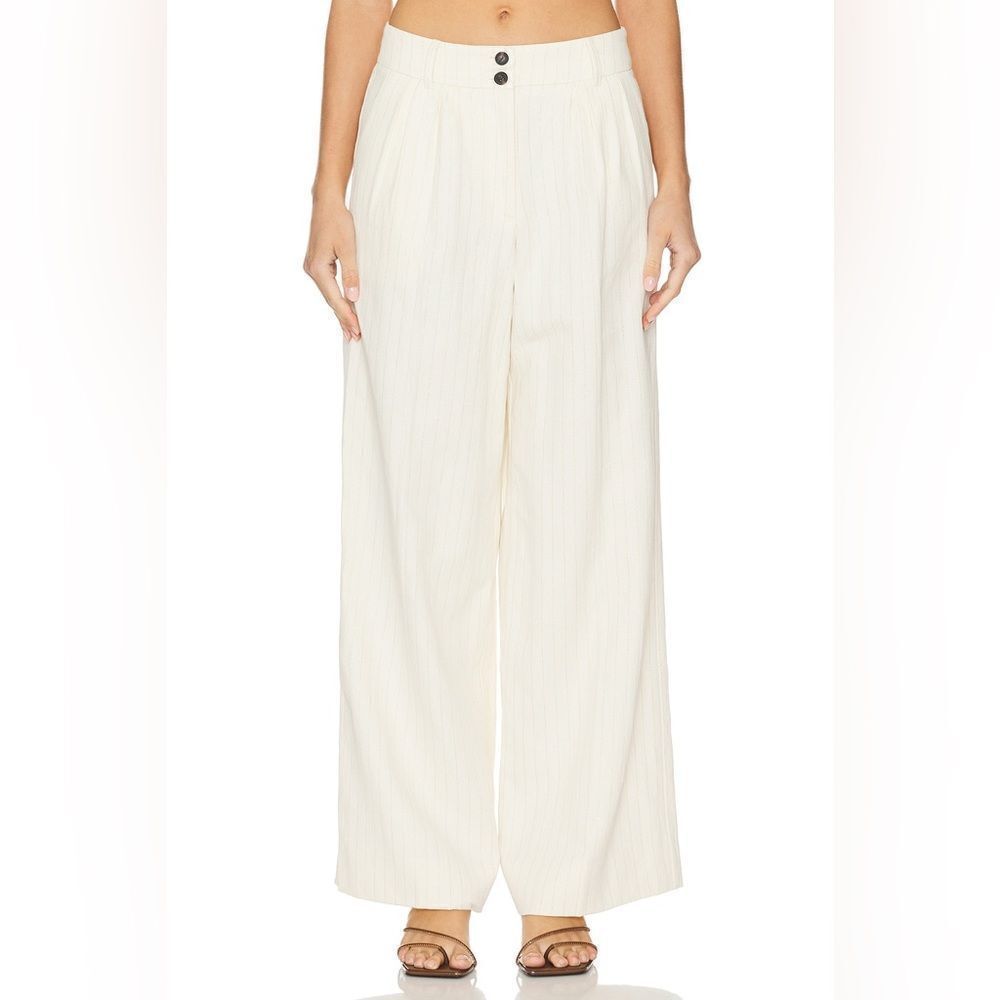 NEW ALLSAINTS Payton Trouser in Ivory Elegant Cream Wide-Leg Pants Size 4